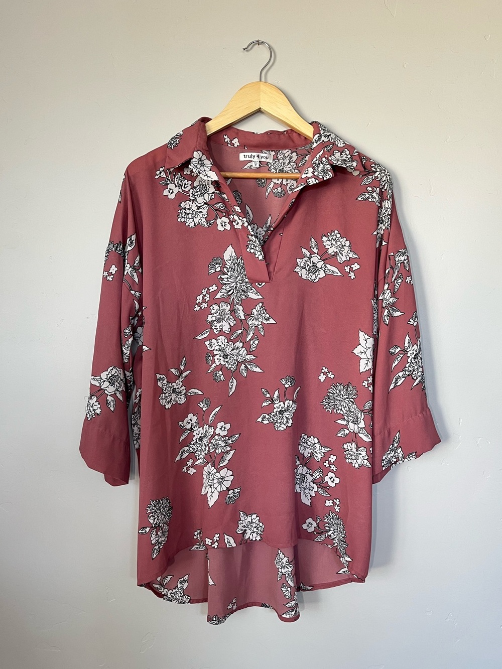 Truly 4 You | Mauve Oversized Blouse